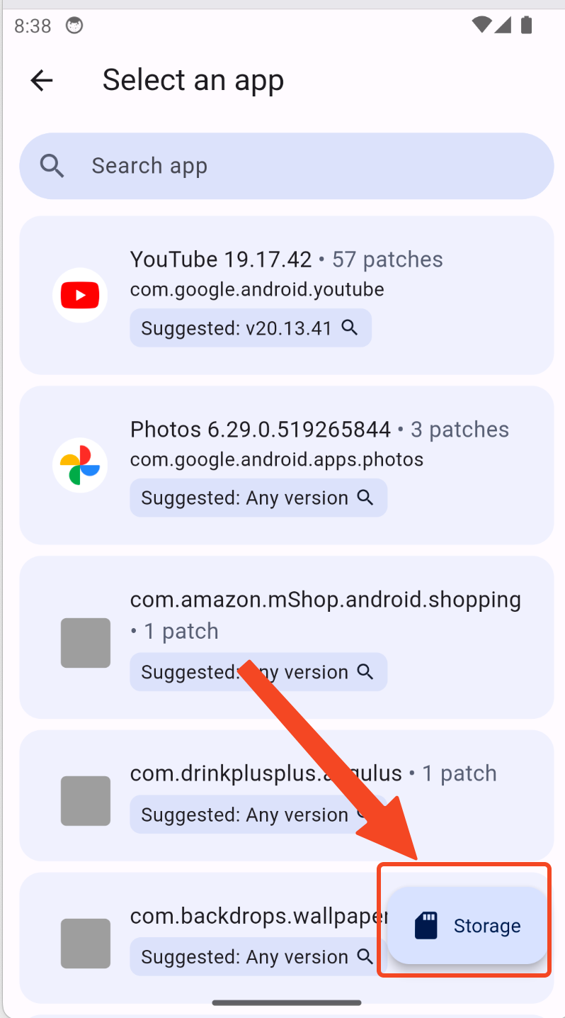 Selecting APK from local storage in patcher