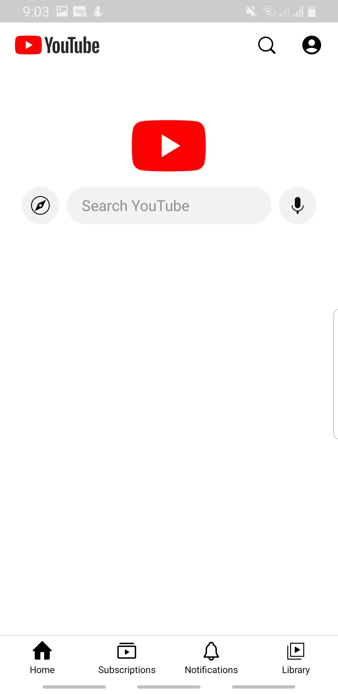 Youtube app with shorts removed from navbar